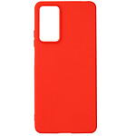 Avizar Coque pour Xiaomi Redmi Note 11 Pro 5G silicone flexible finition soft-touch Anti-traces  Rouge