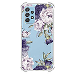 LaCoqueFrançaise Coque Samsung Galaxy A52 Silicone antichocs Solides coins renforcés  transparente Motif Pivoines Violettes