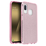 Avizar Coque pour Samsung Galaxy A20e Paillette Amovible Silicone Semi-rigide rose