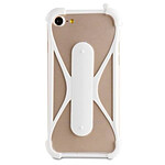 Muvit Coque pour Smartphone Universel Fonction Stand avec Tour de Cou Blanc