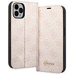 Guess Étui Luxe pour iPhone 14 Pro Porte-cartes Design Élégant Motif 4G Rose