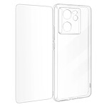 Avizar Coque pour Xiaomi 13T et 13T Pro Silicone Gel et Verre Trempé 9H Transparent