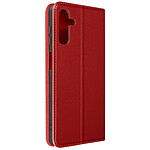 Avizar Housse pour Samsung Galaxy A13 5G et A04s Cuir Véritable Clapet Porte-carte Support Vidéo  Rouge