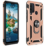 Avizar Coque Huawei Y6p Antichoc bi-matière Bague Support Vidéo rose gold