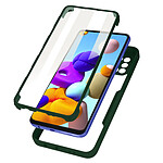 Avizar Coque pour Samsung Galaxy A21S Dos Plexiglas Avant Polymère Contour Vert