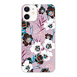 LaCoqueFrançaise Coque iPhone 12 mini 360 intégrale transparente Motif Fleurs parme Tendance