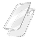 Avizar Coque pour Xiaomi Redmi A1 et A2 Intégrale Arrière Rigide Transparent et Avant Souple  Transparent