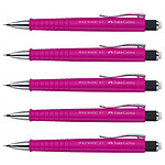 FABER-CASTELL Porte-mine POLY MATIC 0,7 mm avance automatique Rose x 5