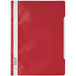 DURABLE pack de 50 chemises à lamelles, format A4, en film PP, rouge