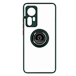 Avizar Coque pour Xiaomi 12 Pro Bi-matière Bague Métallique Support Vidéo Vert