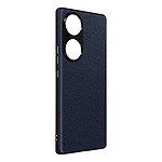 Avizar Coque pour Honor 70 Cuir Véritable Texture Grainé PC Rigide Ultra fine  Bleu Nuit