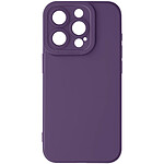 Avizar Coque pour iPhone 15 Pro Max Silicone Mat Protection Caméra Violet Foncé