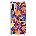 LaCoqueFrançaise Coque Xiaomi Redmi 9T Silicone antichocs Solides coins renforcés  transparente Motif Fleurs violettes et oranges