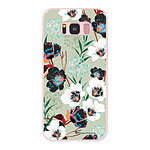 LaCoqueFrançaise Coque Samsung Galaxy S8 Silicone Liquide Douce rose pâle Fleurs vert d'eau