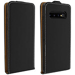 Avizar Etui Samsung Galaxy S10 Housse Clapet Vertical Porte-carte Coque Silicone - Noir