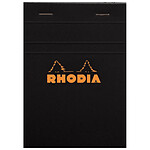 RHODIA bloc noir n°13 10,5x14,8cm 80 feuilles agrafées 80g Q.5x5