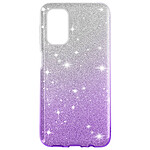 Avizar Coque pour Samsung Galaxy A13 5G et A04s Paillette Silicone Semi rigide  Transparent et violet