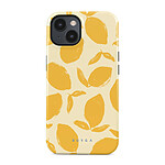 Burga Coque pour iPhone 13 Tough Antichocs Modèle Lemon Tart Jaune