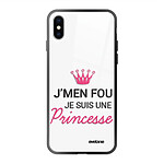 Evetane Coque en verre trempé iPhone Xs Max Je suis une princesse