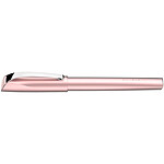 SCHNEIDER Stylo-plume Ceod Shiny brillant, pour droitier/gaucher, plume de taille M, avec cartouche d’encre bleu roi, rose poudré