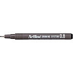 ARTLINE Feutre 'Drawing System' pointe 0,8 mm noir x 12