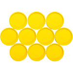 MAUL Lot de 10 Aimants ronds Ø 34 mm puiss. 2 kg Jaune