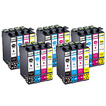 COMETE, Entreprise française - 16XL - 20 Cartouches d'encre Compatibles avec EPSON 16 XL - Noir(5)/Couleur