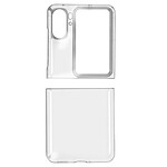 Avizar Coque pour Oppo Find N2 Flip Dos Rigide Coins Bumper Fine Légère  Transparent