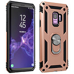 Avizar Coque Rose Champagne Bi-matières pour Samsung Galaxy S9