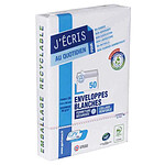 GPV Pack de 50 Enveloppes DL 110 x 220 mm 80g Fermetue Sécurisée Blanc