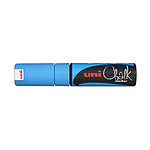 UNI-BALL Marqueur craie Pointe biseautée large CHALK Marker PWE8K 8mm Bleu Clair x 6