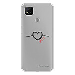 LaCoqueFrançaise Coque Xiaomi Redmi 9C 360 intégrale transparente Motif Coeur Noir Amour Tendance