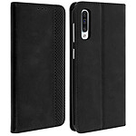 Avizar Housse Samsung Galaxy A50 Etui Effet Vieilli Porte-cartes Support - Noir