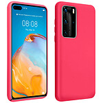 Avizar Coque Huawei P40 Pro Semi-rigide Mat Soft Touch Compatible Qi Rose Fuschia