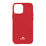 Mercury Coque pour iPhone 13 Pro Max Silicone Gel Flexible Effet Brillant  Rouge