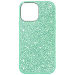 Avizar Coque iPhone 13 Pro Max Paillette Amovible Silicone Semi-rigide vert