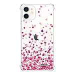 Evetane Coque iPhone 12 mini anti-choc souple angles renforcés transparente Motif Confettis De Coeur