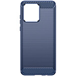 Avizar Coque pour Motorola Moto G84 Effet Carbone Silicone Flexible Antichoc  Bleu Nuit