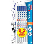 PAPER MATE Blister de 10 Effaceurs d'encre 'Magic +'