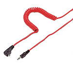 KAISER CABLE SYNCHRO FLASH 10 m, prise PC/Jack 3,5mm, rouge - KAI1408