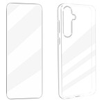 Avizar Coque protection intégrale pour Samsung Galaxy A35 5G verre trempé Transparent