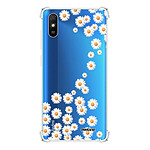 Evetane Coque Xiaomi Redmi 9A anti-choc souple angles renforcés transparente Motif Marguerite