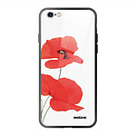 Evetane Coque en verre trempé iPhone 6/6S Coquelicot