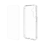 Myway Coque pour Galaxy S24 Plus Souple en TPU et Protection d'Écran en Verre Trempé Transparent