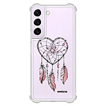 Evetane Coque Samsung Galaxy S21 FE Silicone antichocs Solides coins renforcés  transparente Motif Attrape coeur