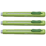 PENTEL Stylo gomme CLIC ERASER, Corps Vert Clair x 3