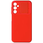 Avizar Coque pour Samsung Galaxy A25 5G Silicone Cache Caméra Coulissant Rouge