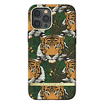 Richmond & Finch Coque pour iPhone 12 Pro Max Motifs Têtes de Tigre et Fleurs Vert