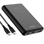 Swissten Batterie de secours 5000mAh sortie USB 10W voyant LED Design compact  Noir