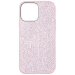 Avizar Coque pour Apple iPhone 13 Mini Paillette Amovible Silicone Semi-rigide rose